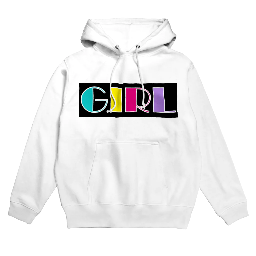 Ushi-Haruのレトロカラフル　GIRL Hoodie