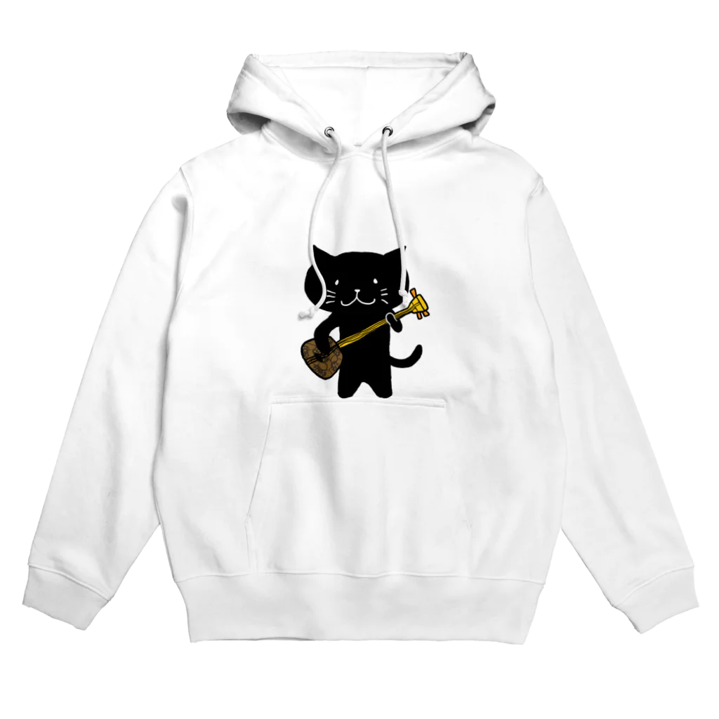 えかきにゃんこのお店♪のくろねこ沖縄三味線 Hoodie