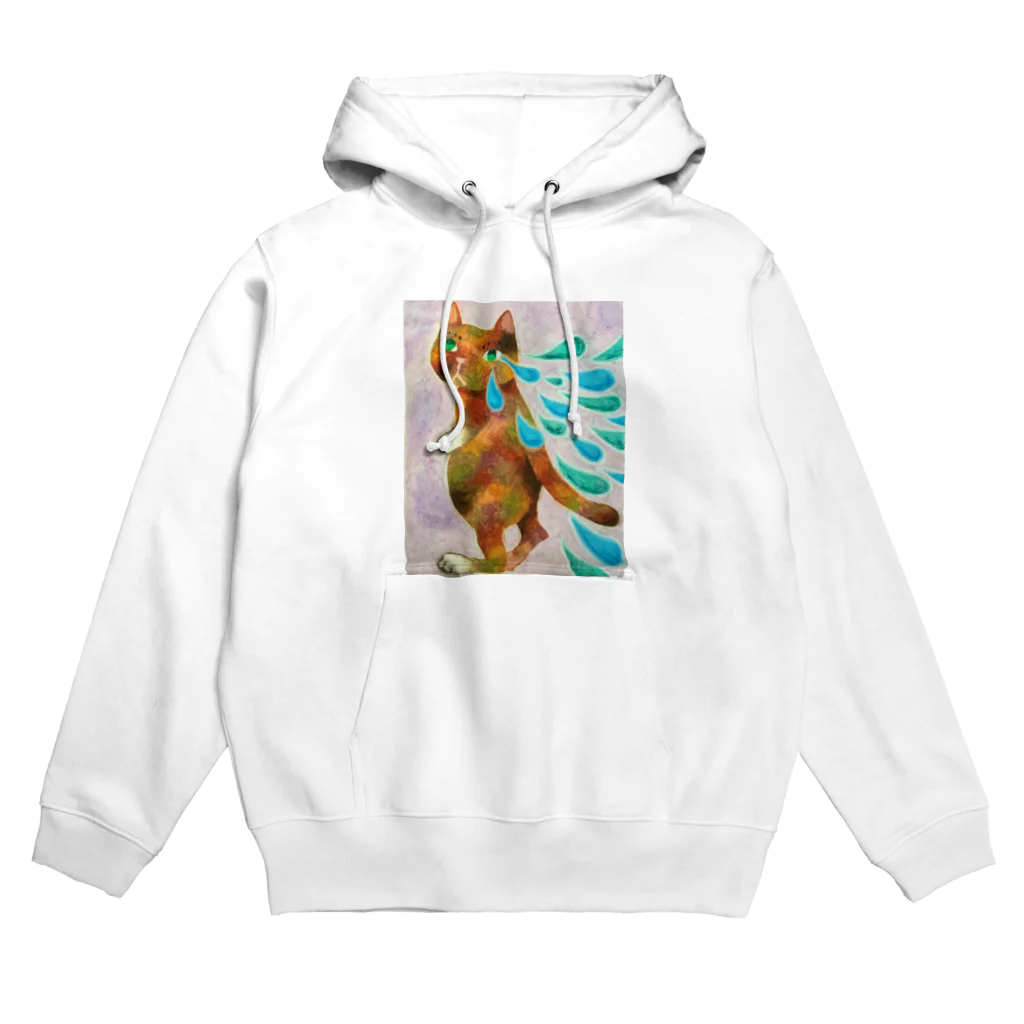 あなぐま(ひらいまき)の泣きたい日もあるコケねこさん Hoodie