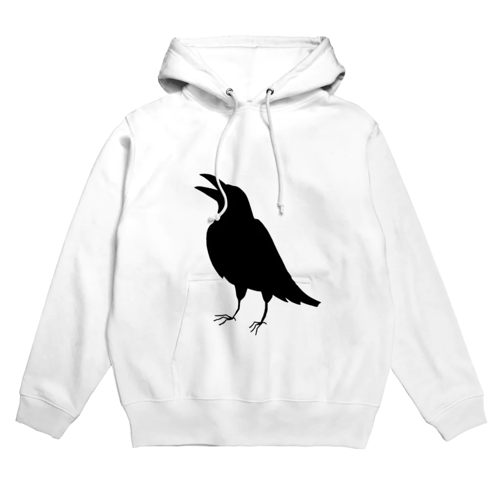 カラスとねこと。のぽけーっとカラス（リアル） Hoodie