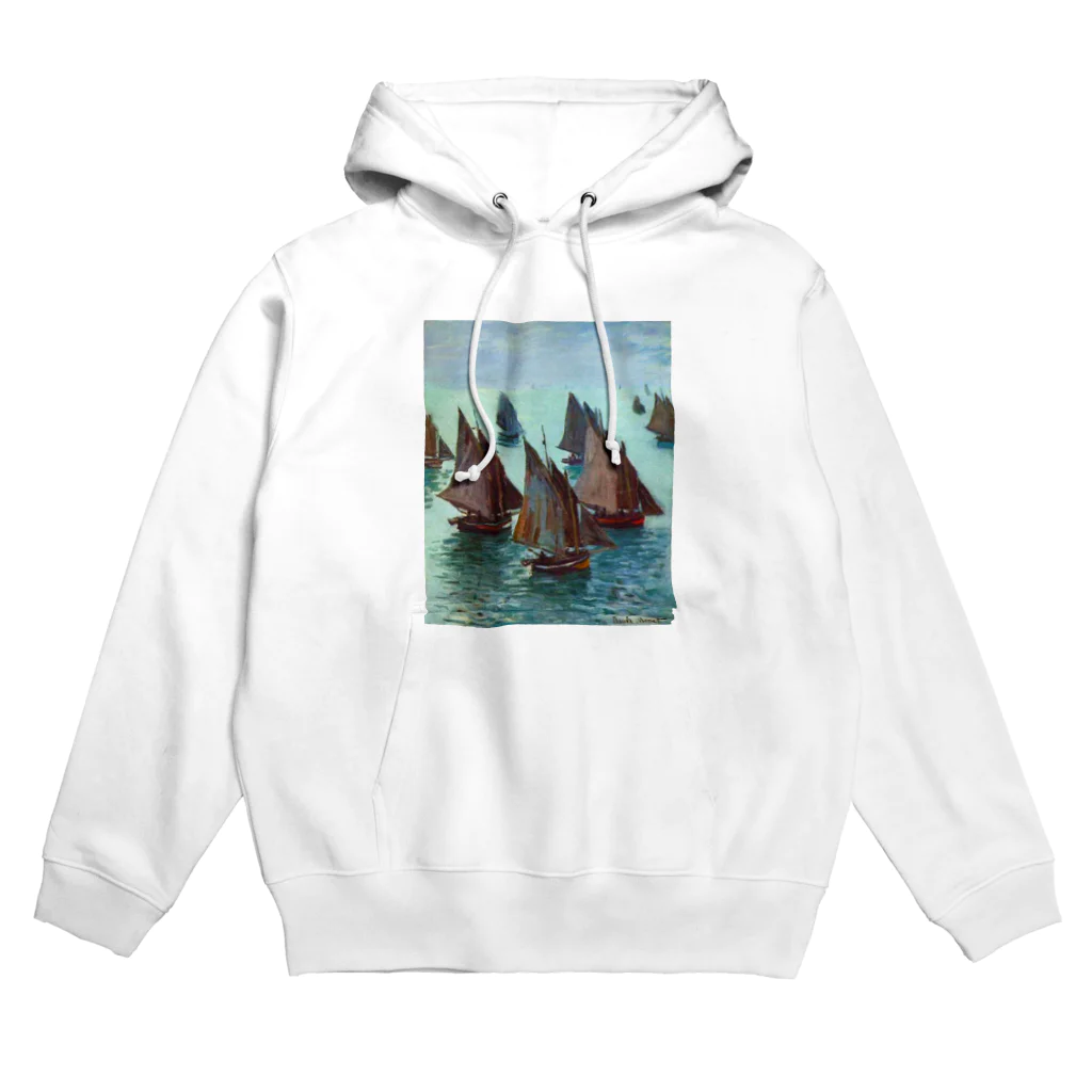 Art Baseのクロード・モネ/ 1868 / Fishing Boats, Calm Sea Hoodie