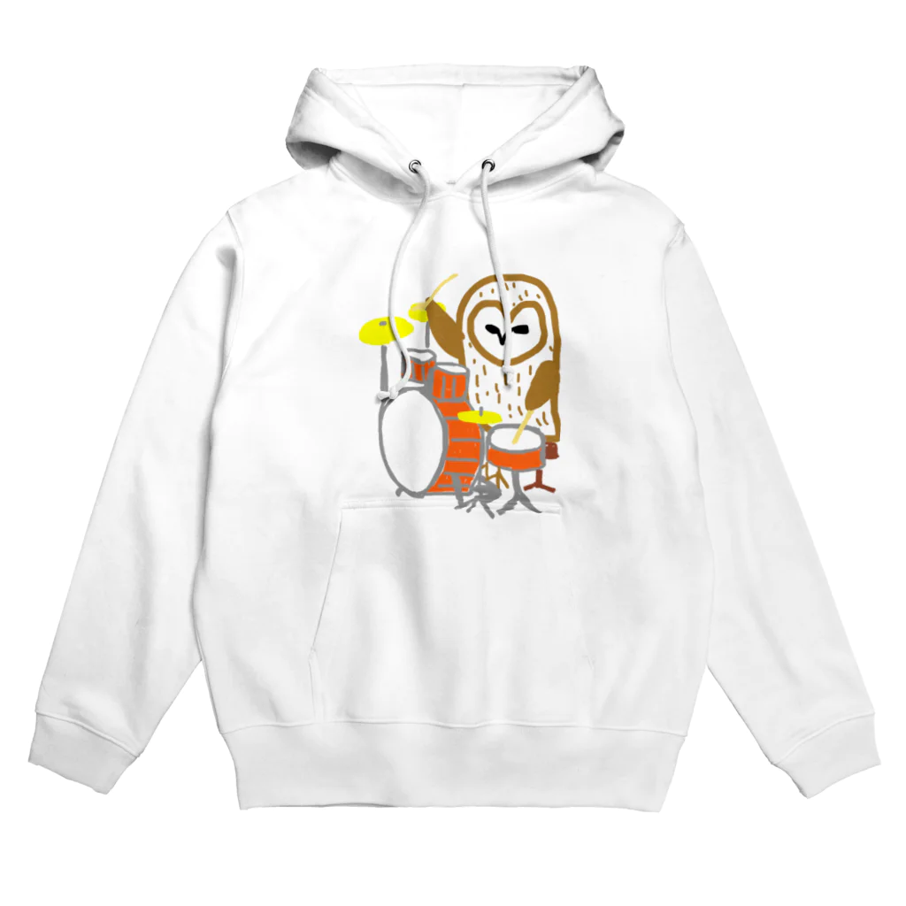 音楽といきもののメンフクロウとドラム Hoodie