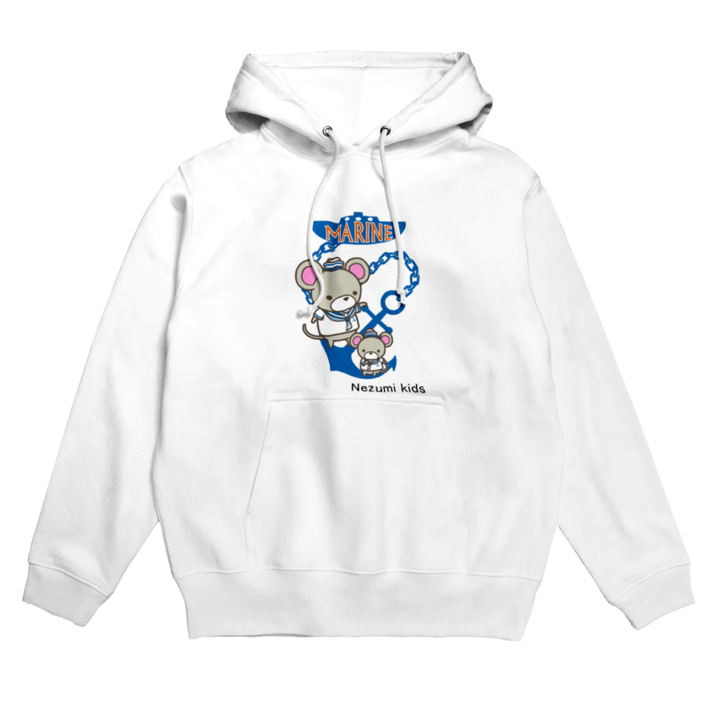 ラクガキメイトのねずみキッズ　マリンルック Hoodie