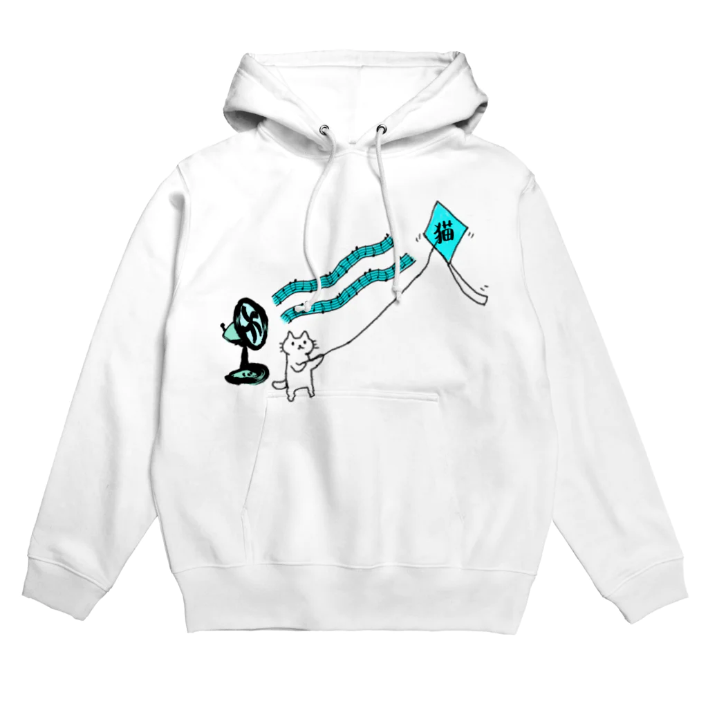 ひよこねこ ショップ 1号店の夏の凧揚げ Hoodie