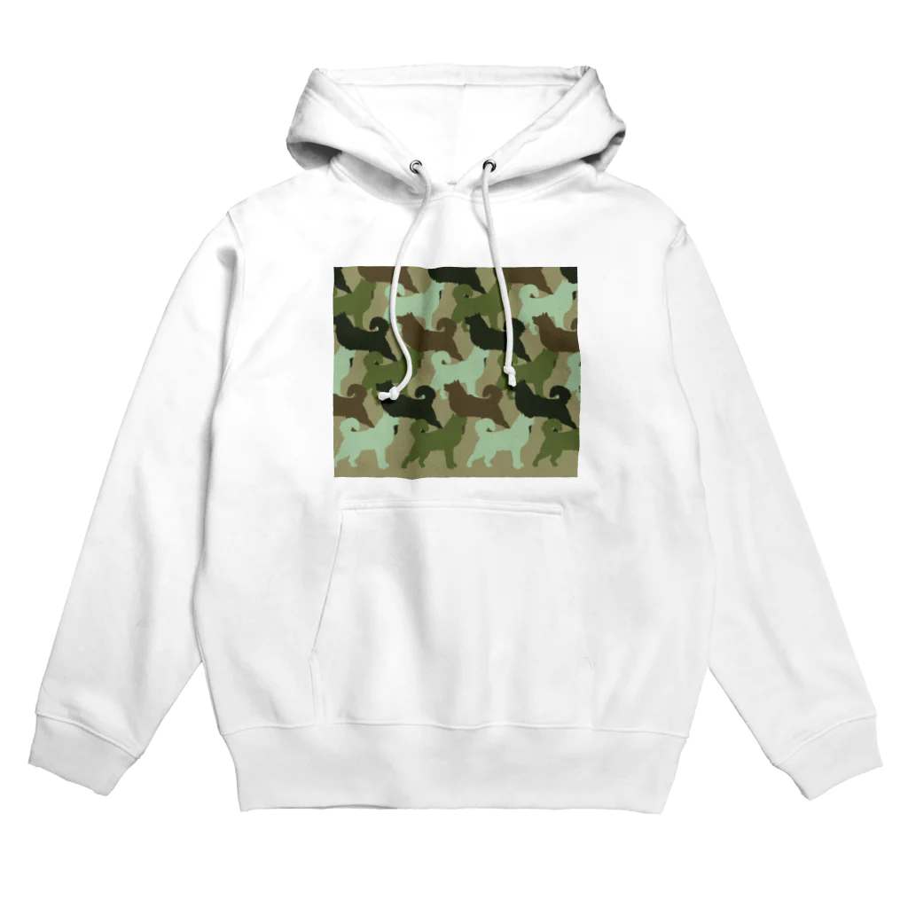 onehappinessのシベリアン ハスキー　迷彩柄 Hoodie