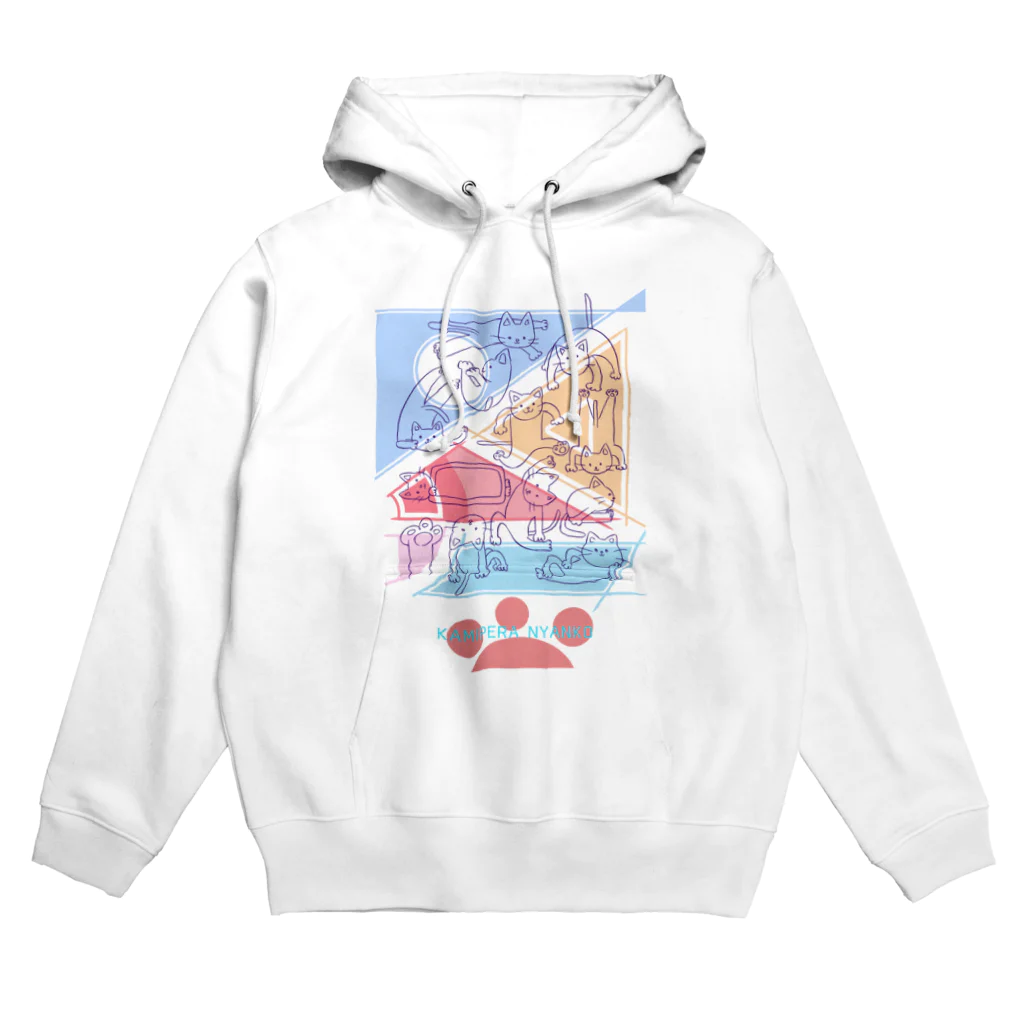 menonokkaの紙ペラにゃんこ(たくさん/色2) Hoodie