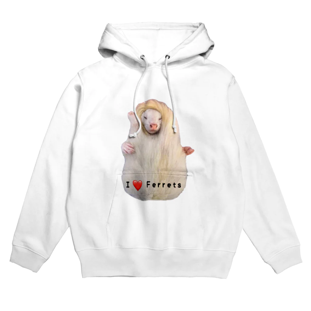 y.y.ferretsのフェレット 折りたたみ銀次郎 Hoodie