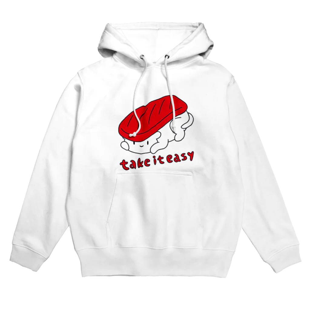 ガモさんのすしねこ take it easy Hoodie