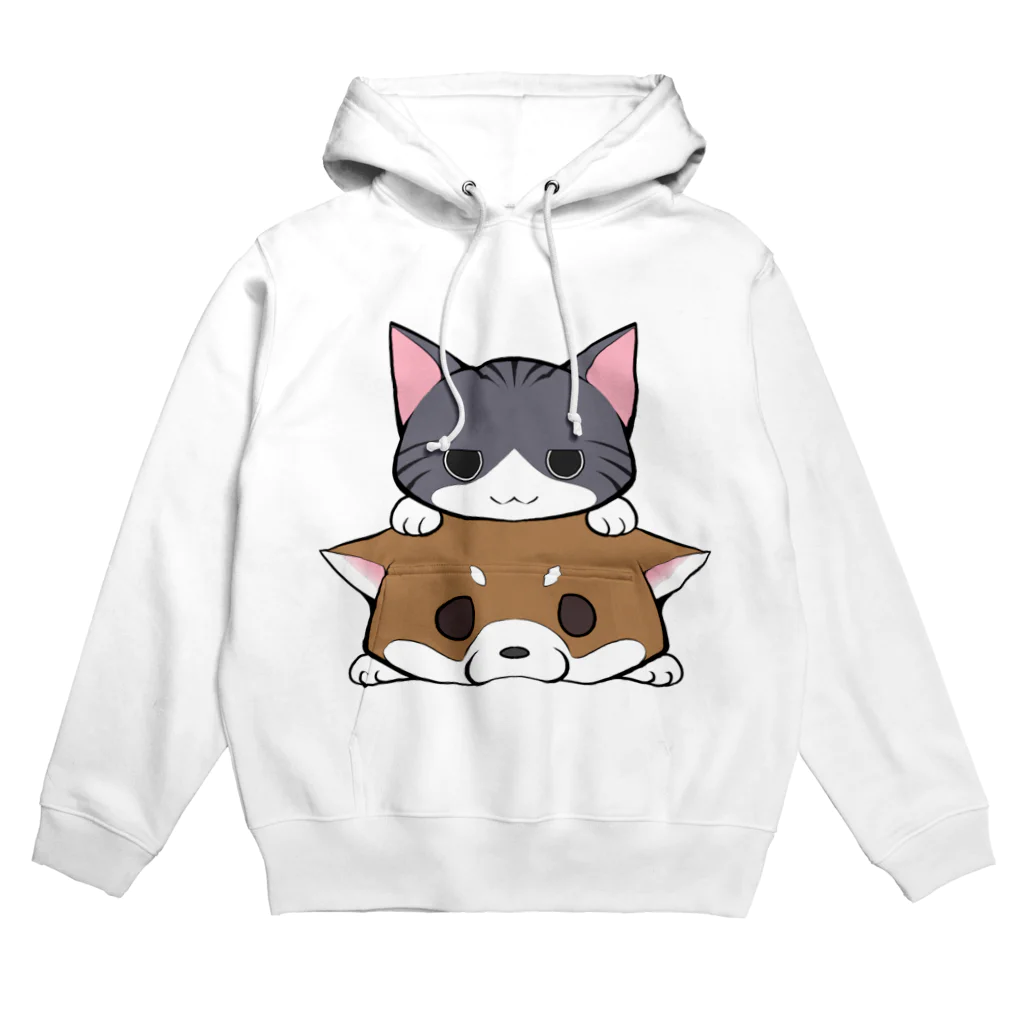 スナネコシンドバッド SUZURIキャラバンのしばねこ（胡麻柴） Hoodie