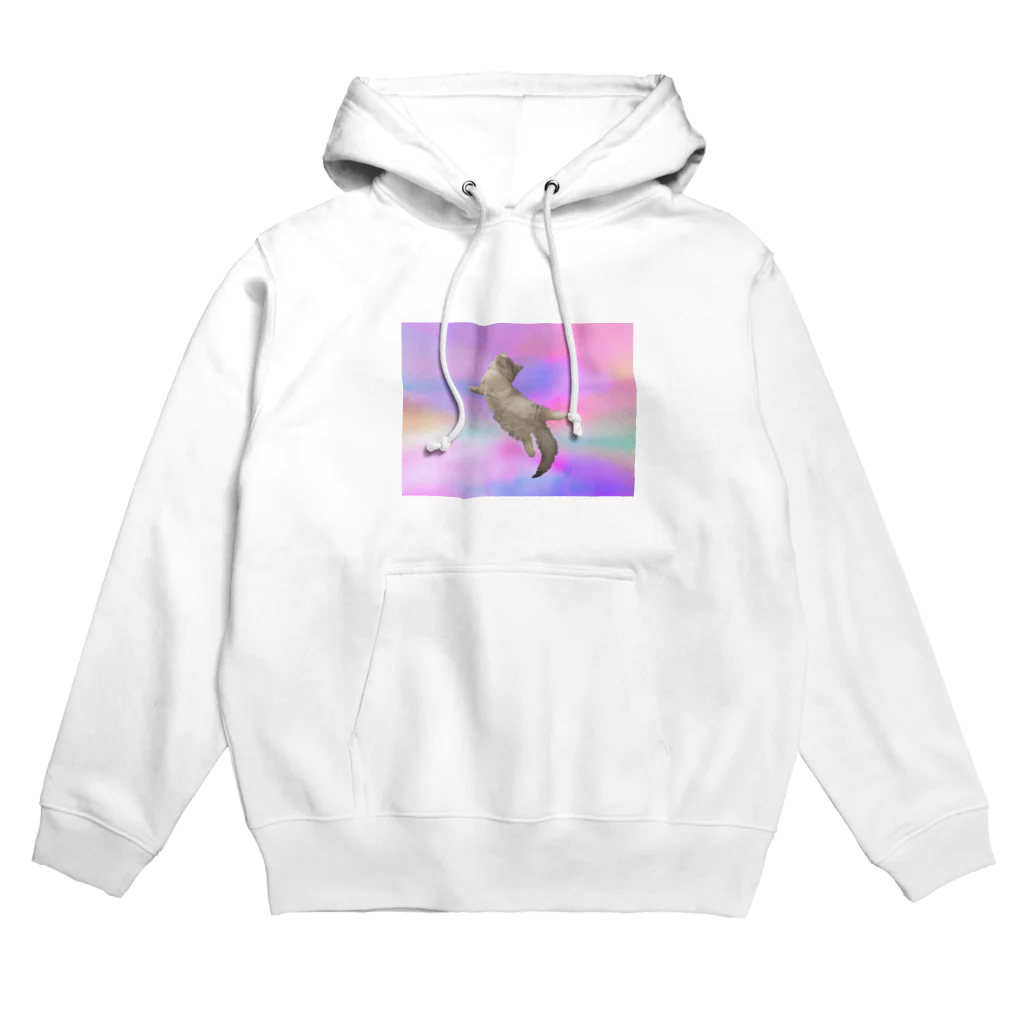 おもち屋さんのサイケデリックな猫 Hoodie