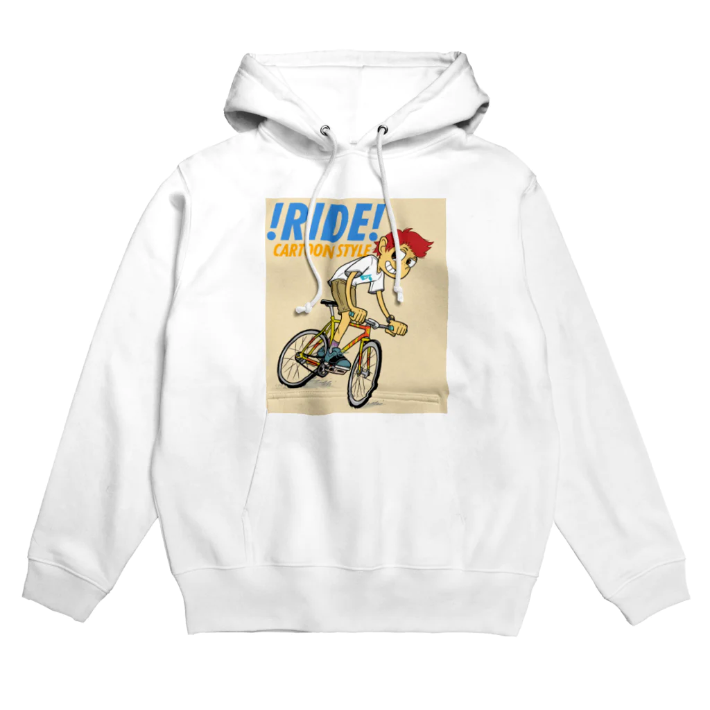 nidan-illustrationの!RIDE! (CARTOON STYLE) パーカー