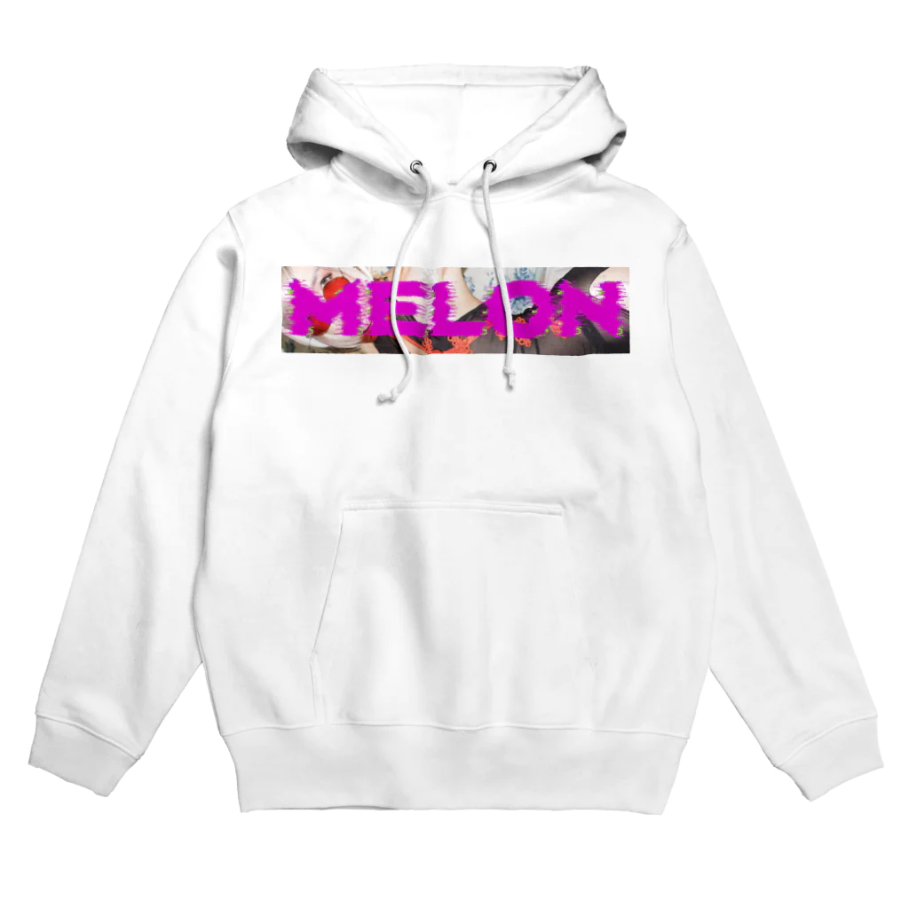 MELON-CHAN-KOBOのメロンちゃんグリッチロゴ2019 透けチャイナ Hoodie