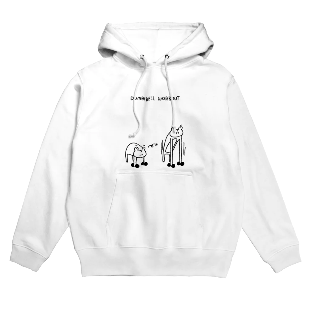 PokuStarの鉄アレイを持ち上げるカエル Hoodie