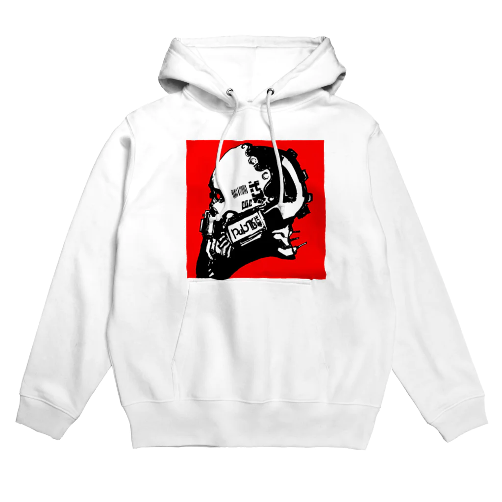 モデュロールの機械頭 白 Hoodie