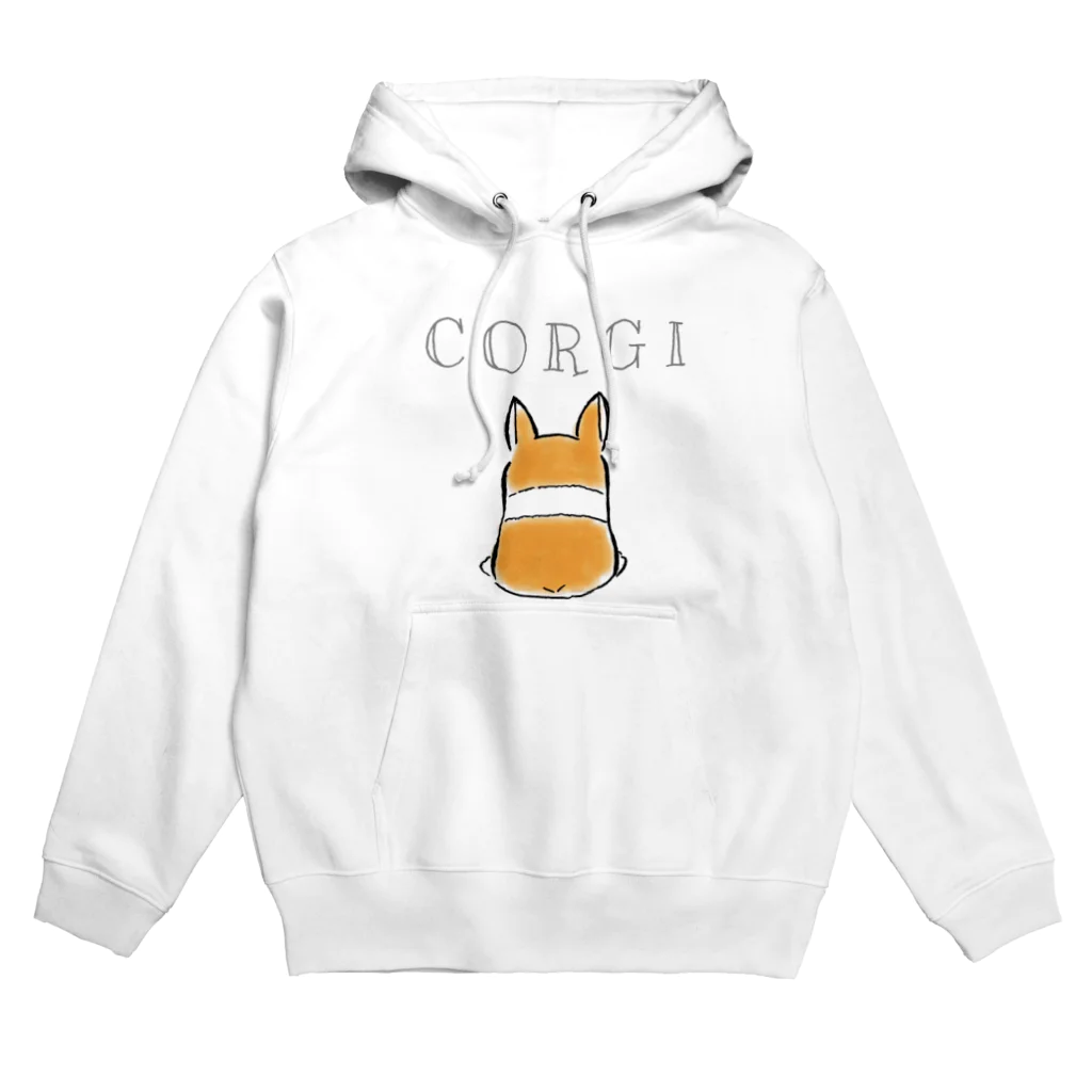 paru_meronのCORGI（コーギー）の後ろ姿 Hoodie