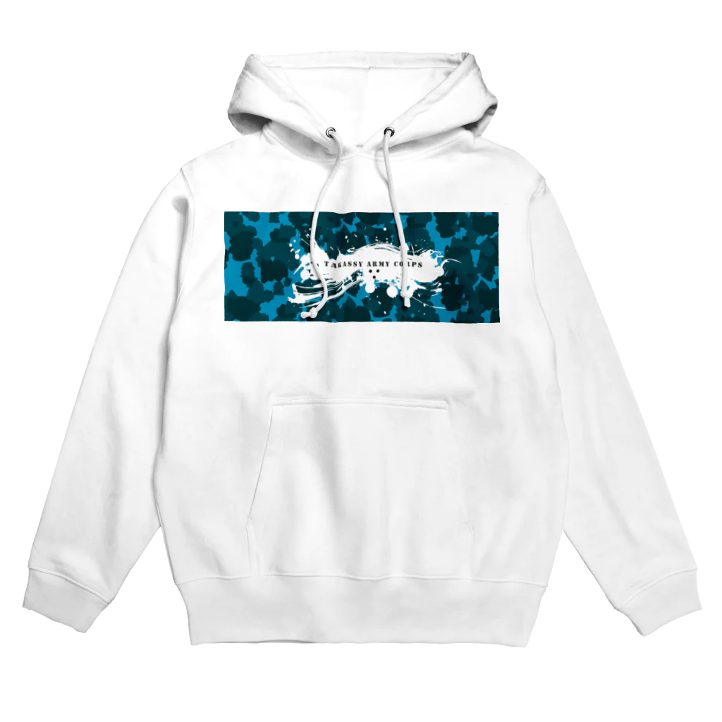 たかっし∵のTakassy Army Corp（ブルーカモ）Horizontal Hoodie