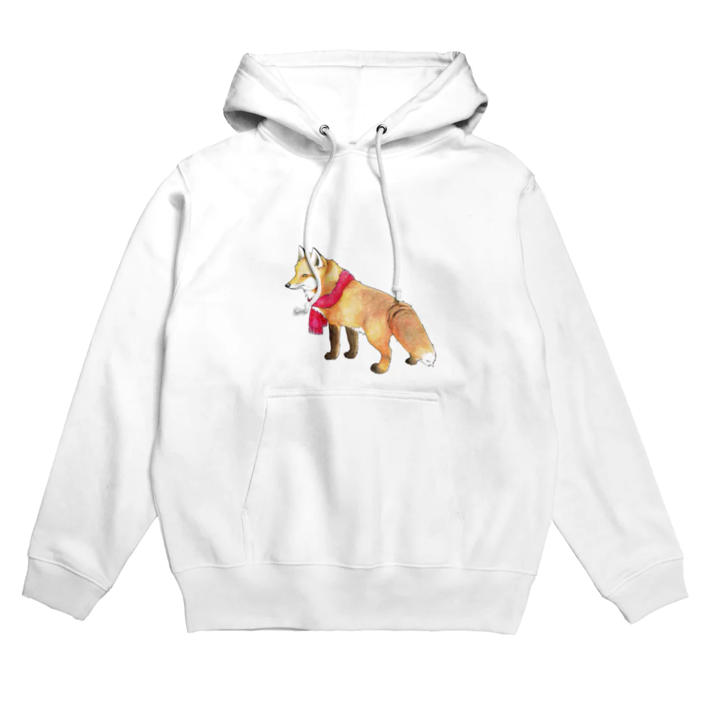 muniの赤いマフラー Hoodie