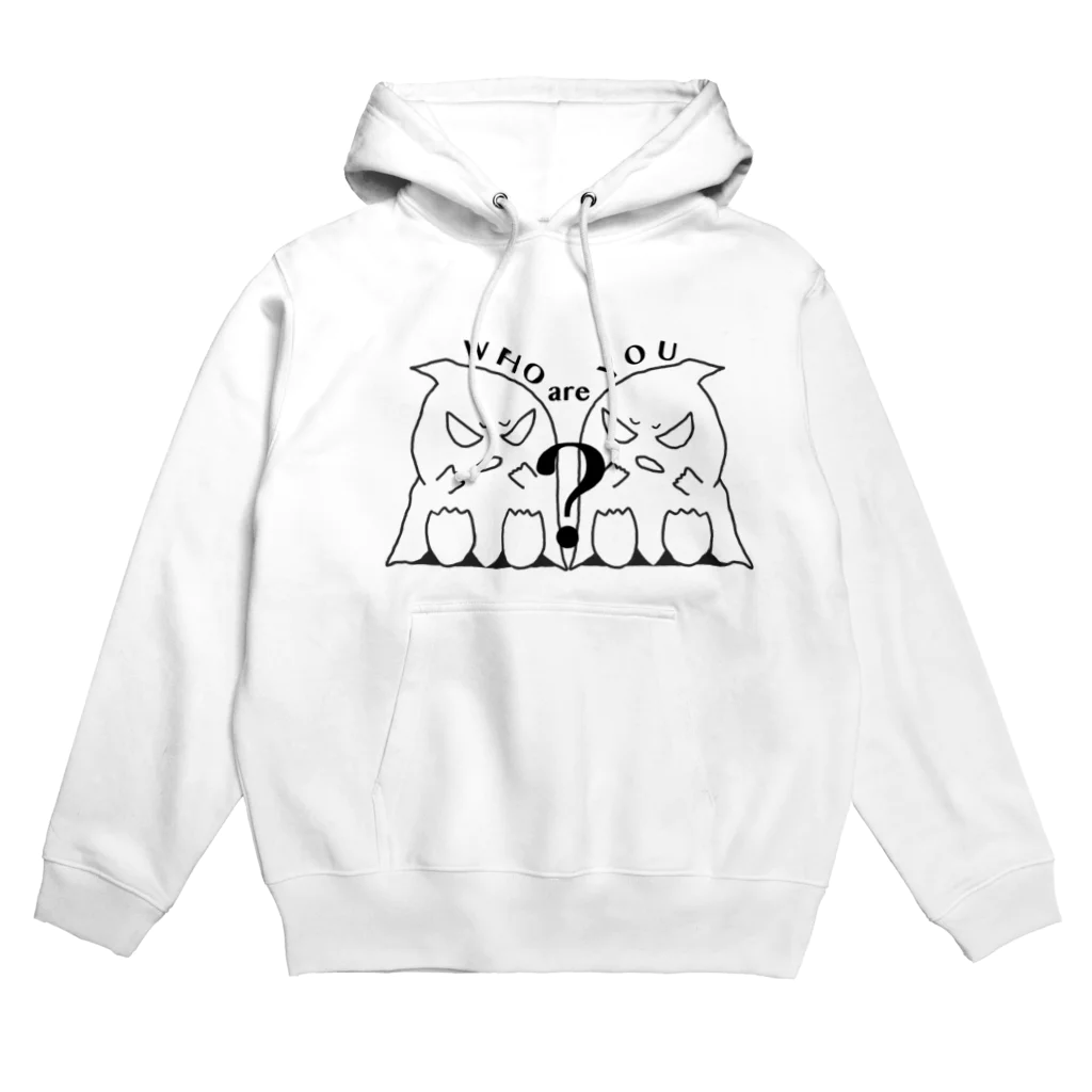 にゅうろんのWHO are YOU？〜あいつとあいつ〜（黒文字） Hoodie