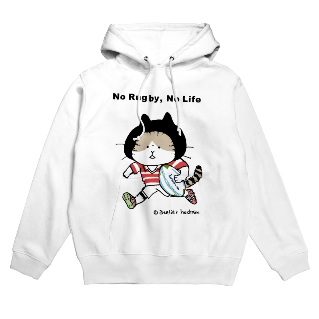 ほっかむねこ屋（アトリエほっかむ）のラグビーねこ Hoodie