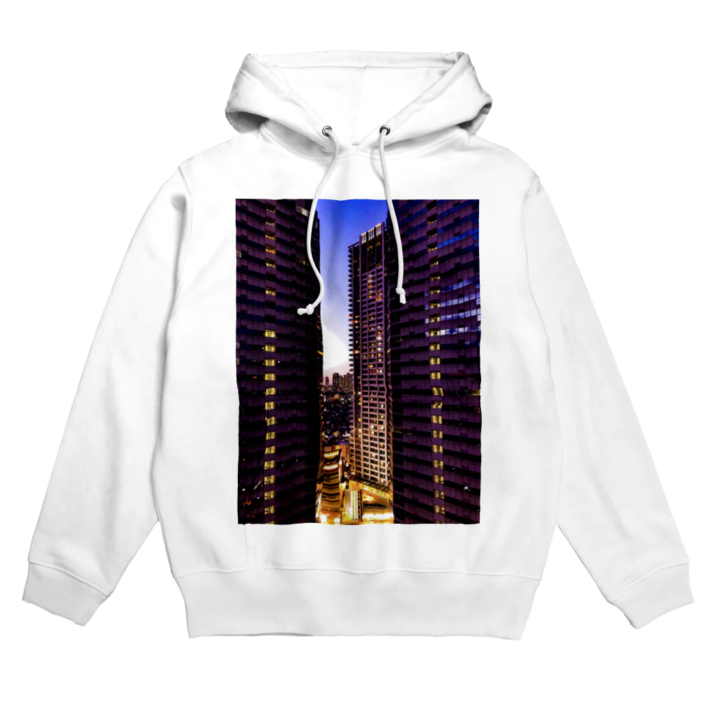 ANGOの高層ビル群、夜景 Hoodie