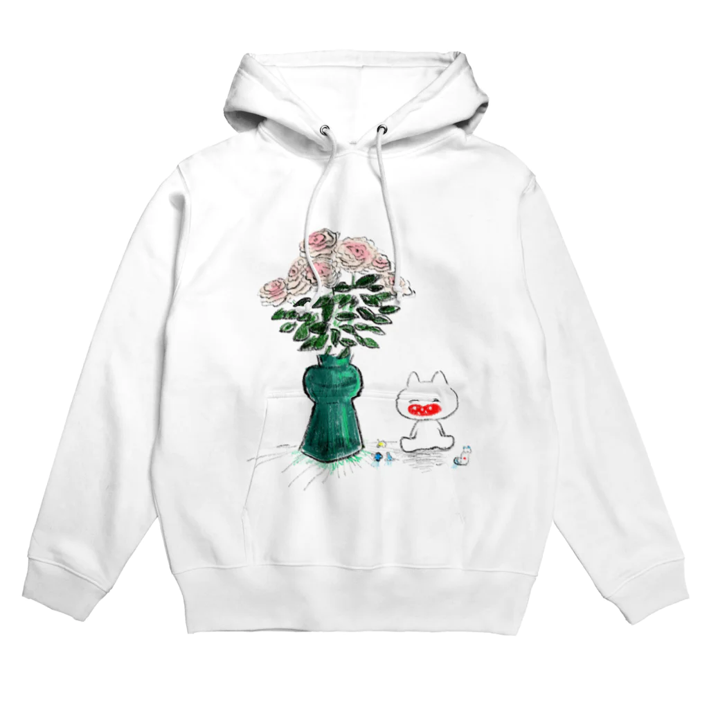 德永明子のあかるいねことバラ Hoodie