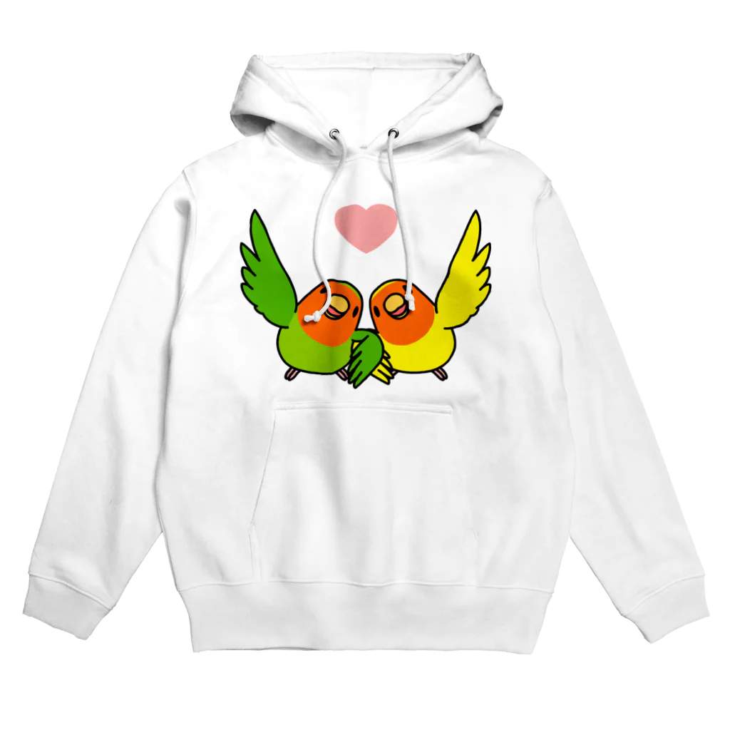 まめるりはことりのハイタッチなかよしコザクラインコ【まめるりはことり】 Hoodie