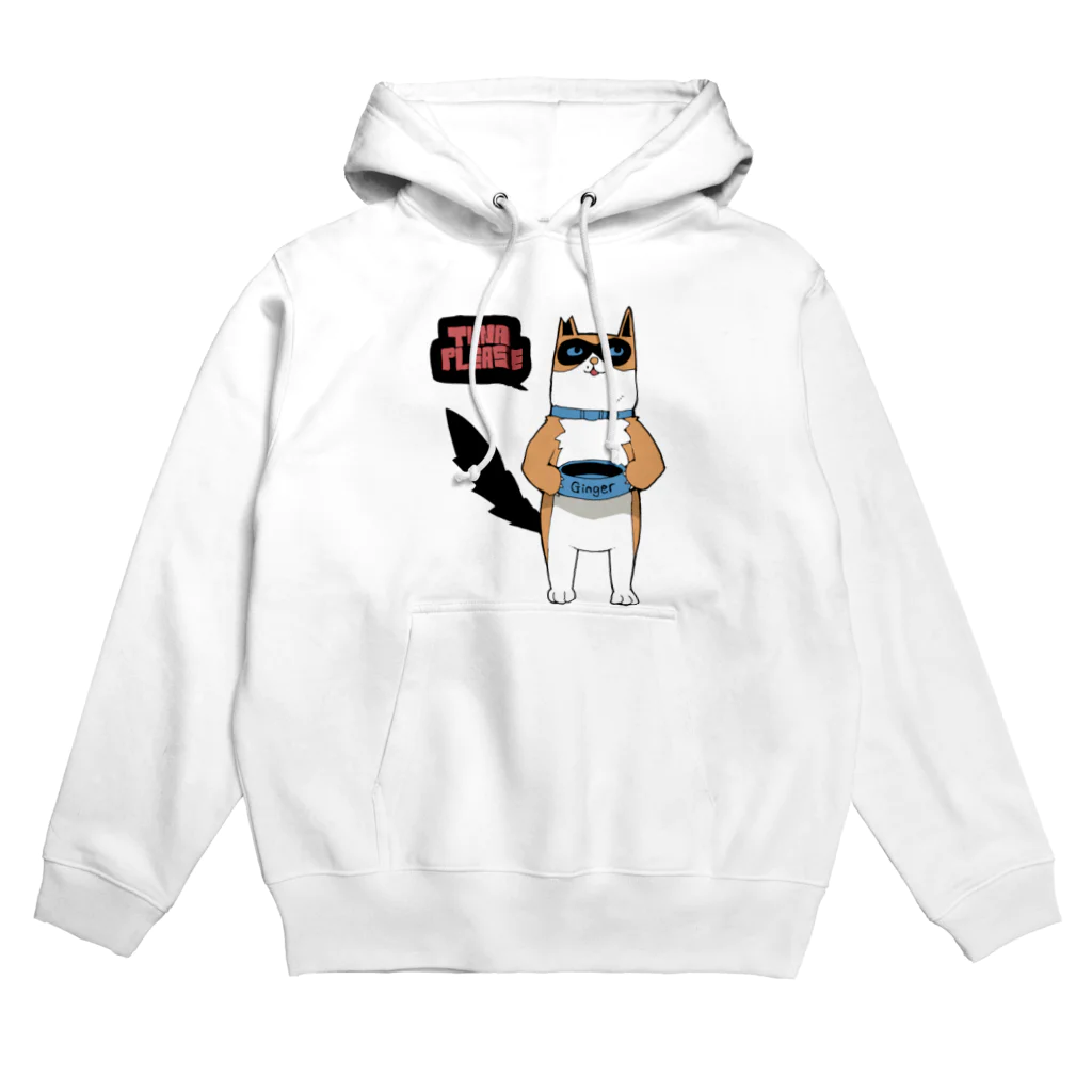 SHOP BØWNTENのツナをねだるジンジャーくん Hoodie