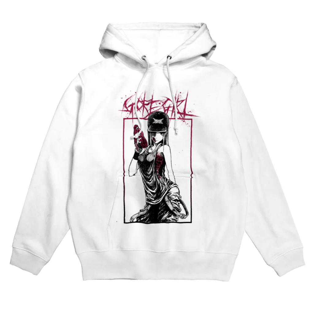 【Carnage Society】のGORE-GIRL5(WHITE) パーカー