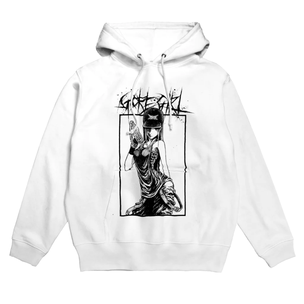 【Carnage Society】のGORE-GIRL5(MONO WHITE) Hoodie