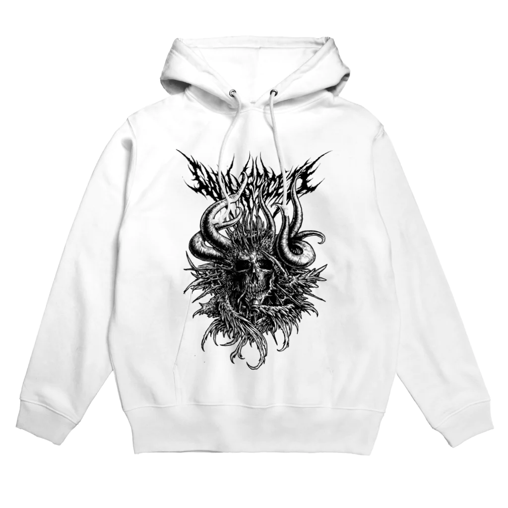 【Carnage Society】のSKULL2(WHITE) パーカー