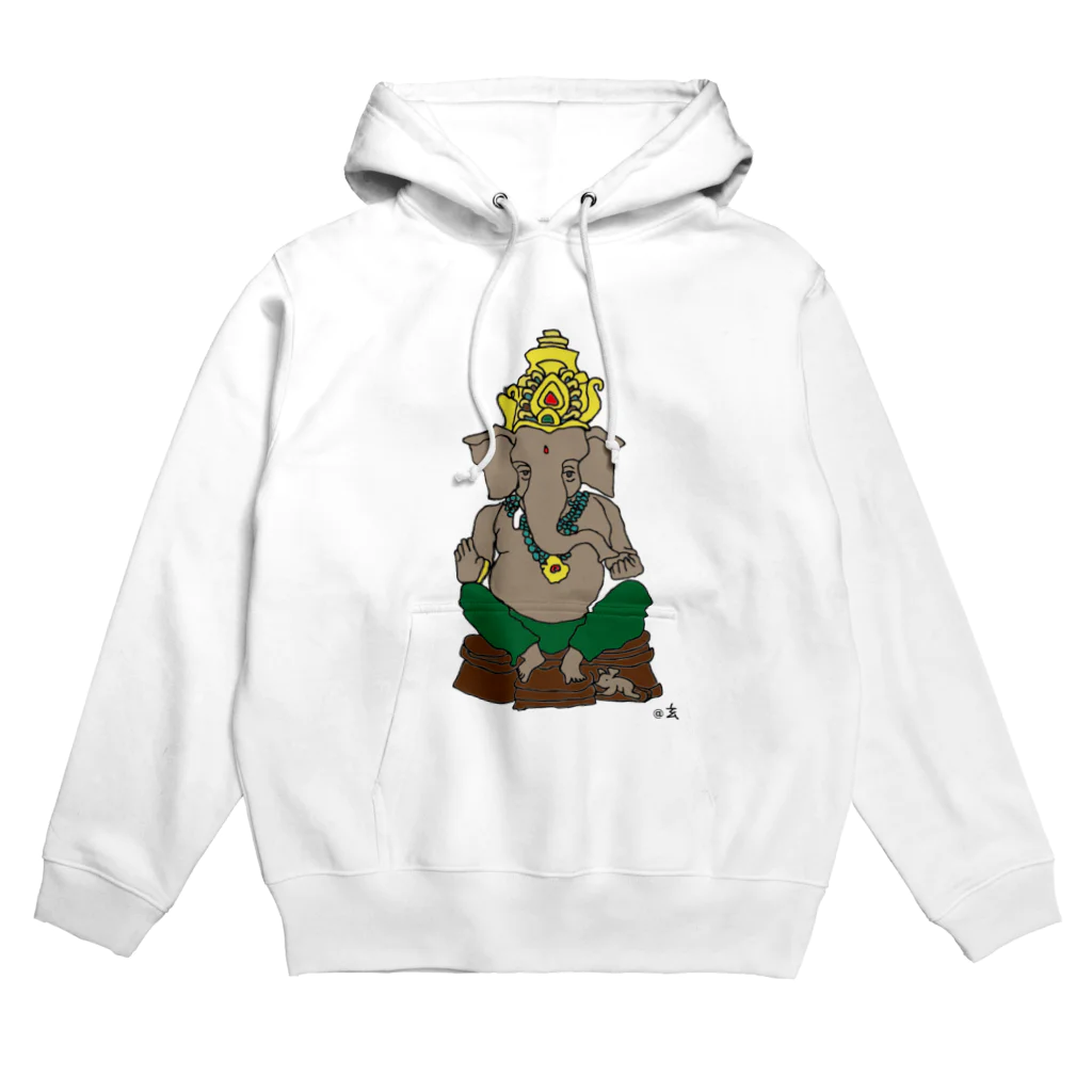 Happy Elephantのガネーシャ Hoodie