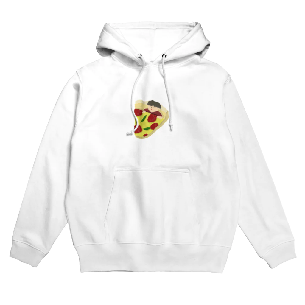 MNMNMのピザで寝るくん Hoodie