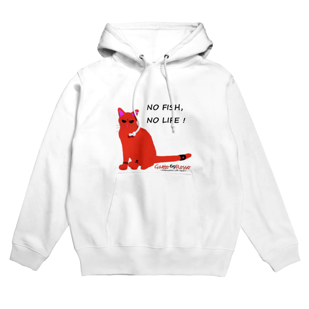 Gatto69Rossoのロッソくんパーカー Hoodie