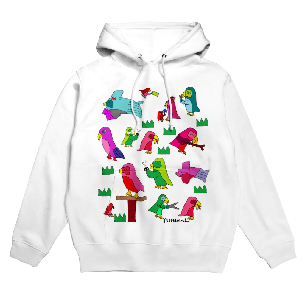 yunimalのインコのカットクラブ Hoodie