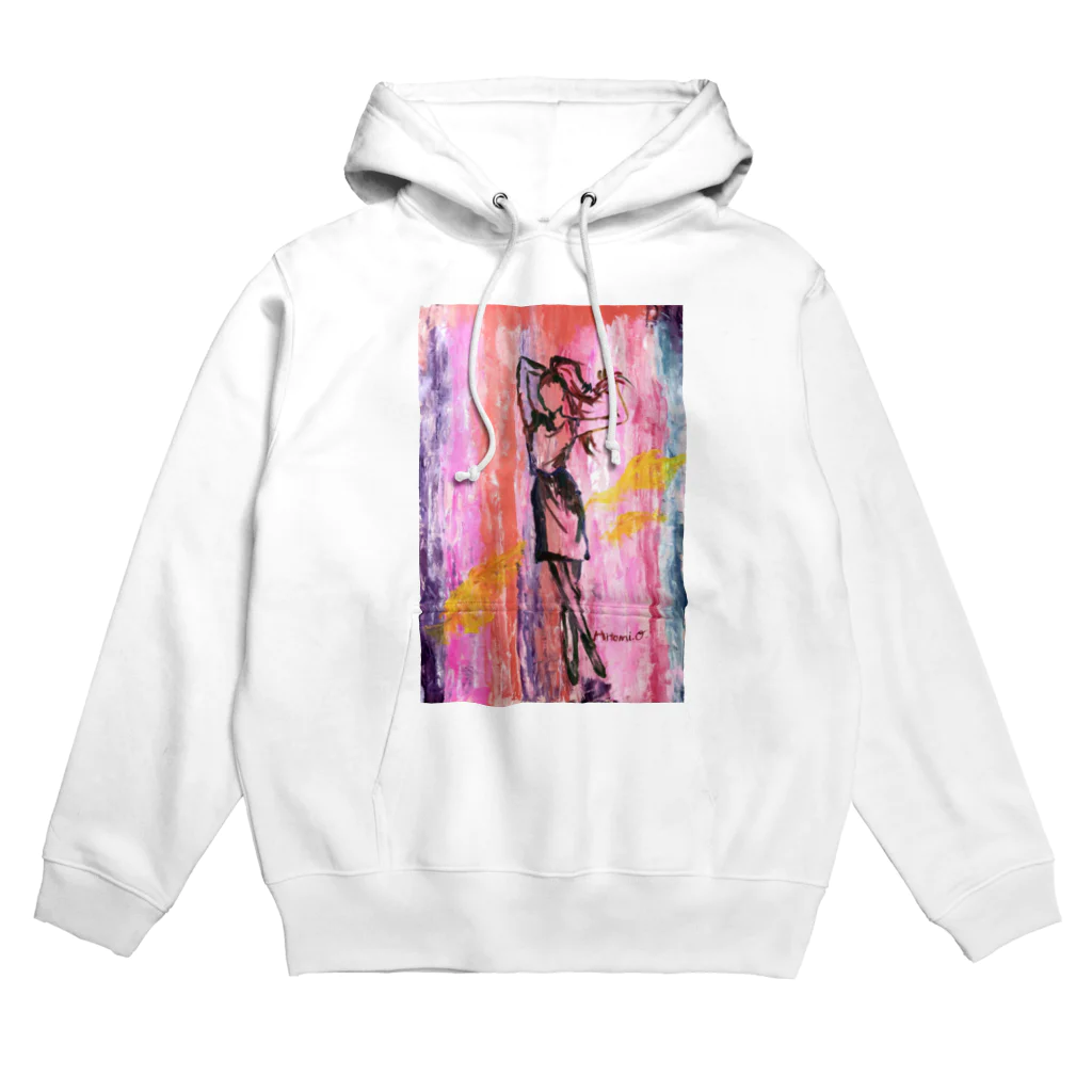 13's SHOPの油彩画『ドレスアップ』 Hoodie