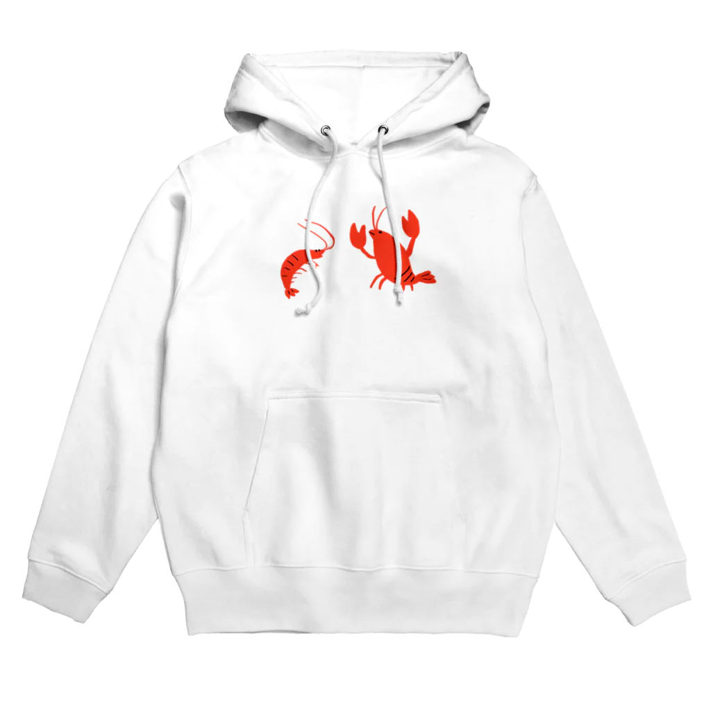 yukkeのザリガニに威嚇されるエビ Hoodie