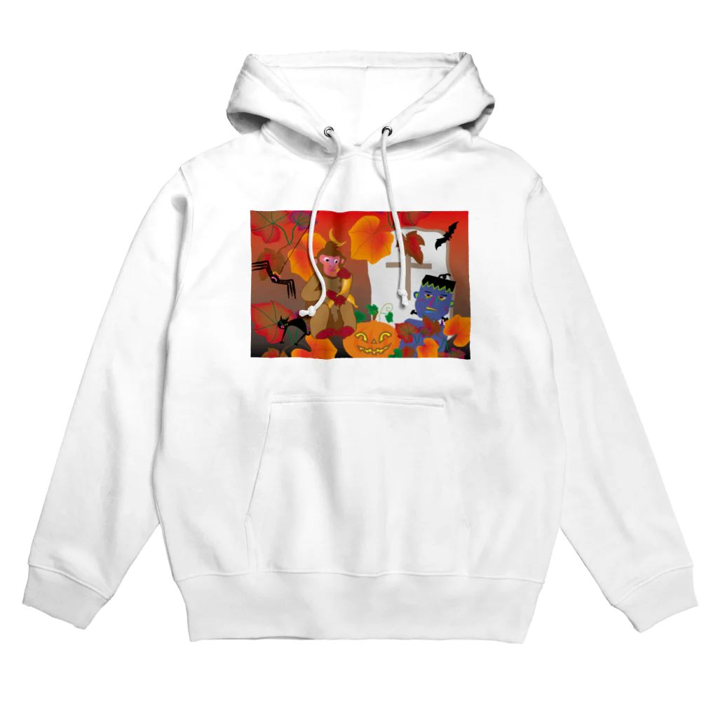 ジルトチッチのデザインボックスのモンキー・オータム・グッズ Hoodie