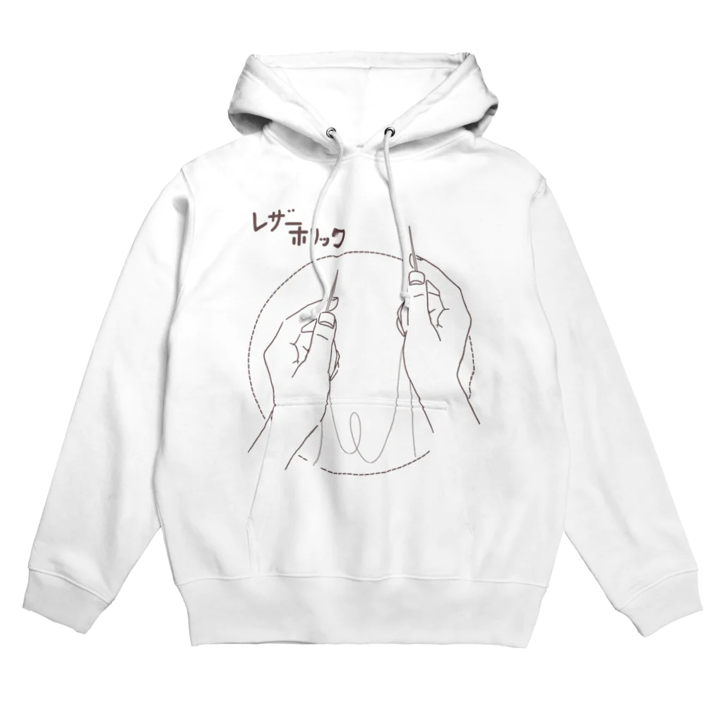 Rei Yamaguchiの縫うのに針は2本使います。レザーホリック Hoodie