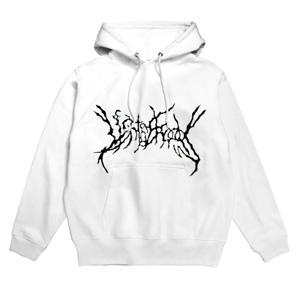 Hachijuhachiのlight and shadow メタルロゴ　ブラック Hoodie