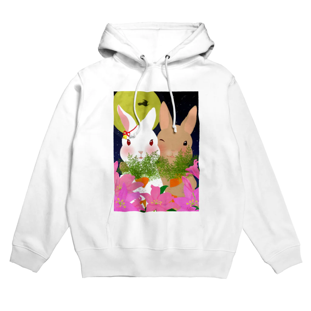 asahiyoruaの月見ちゃん仲良しグッズ Hoodie