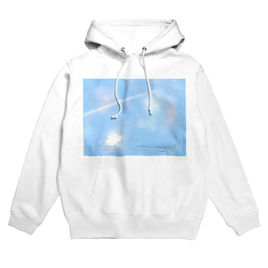 ぎゃらりー☆紫桜の空と飛行機雲 Hoodie