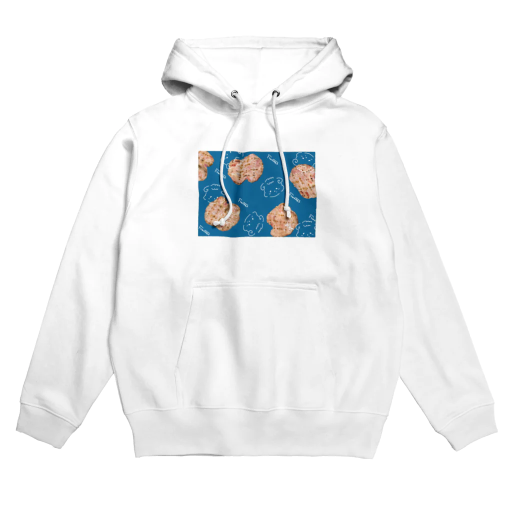 ももたろの青の牛タンとふわたろパーカー Hoodie