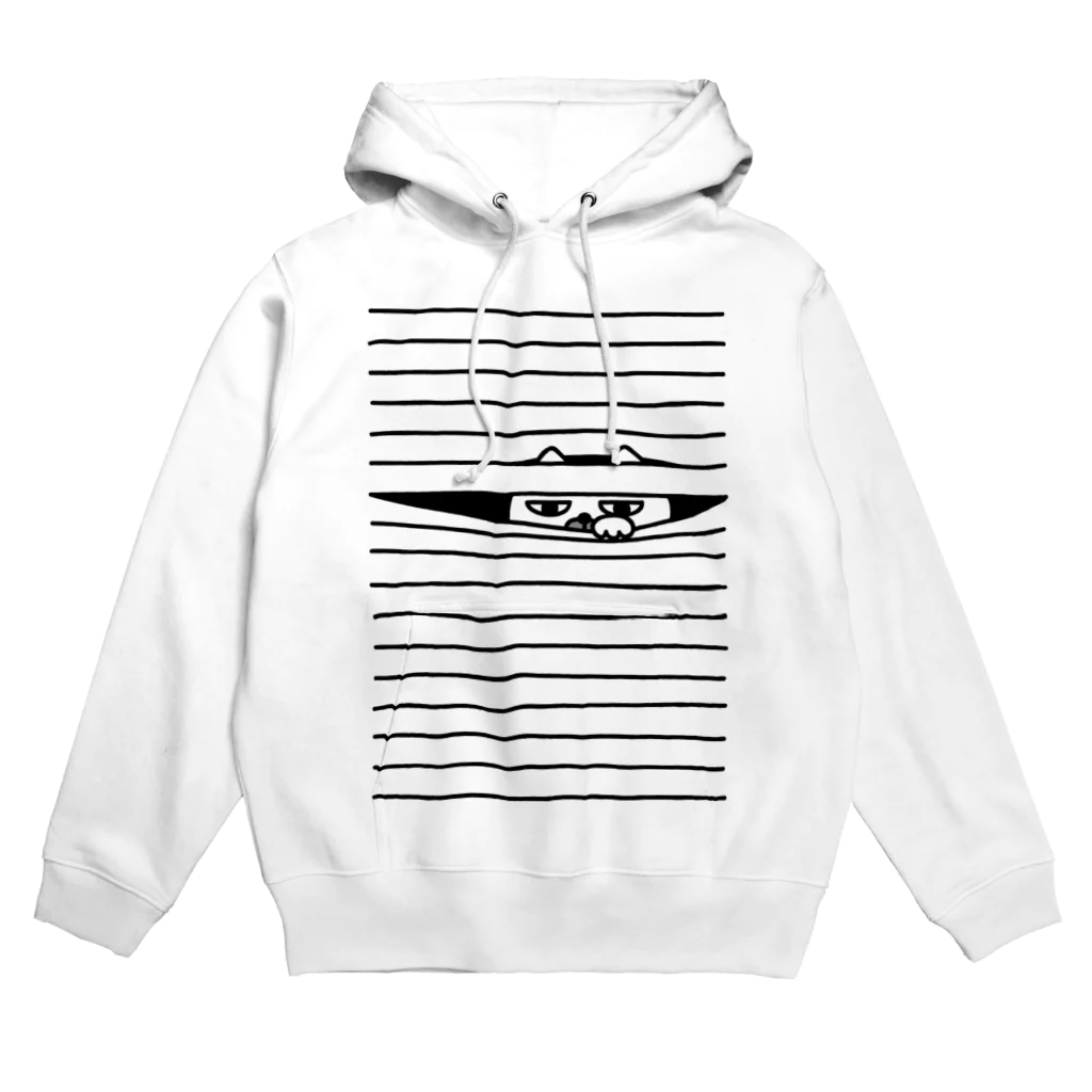 PokuStarのブラインドにネコ Hoodie