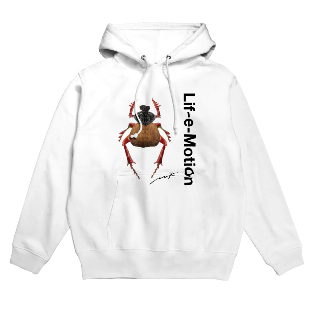 TAKUMIX WEB STOREの「Lif-e-Motion」それぞれの成虫（スカラベ） Hoodie