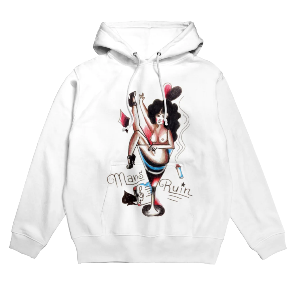 Ｍakiのoldschool tattoo風 女の子★ Hoodie