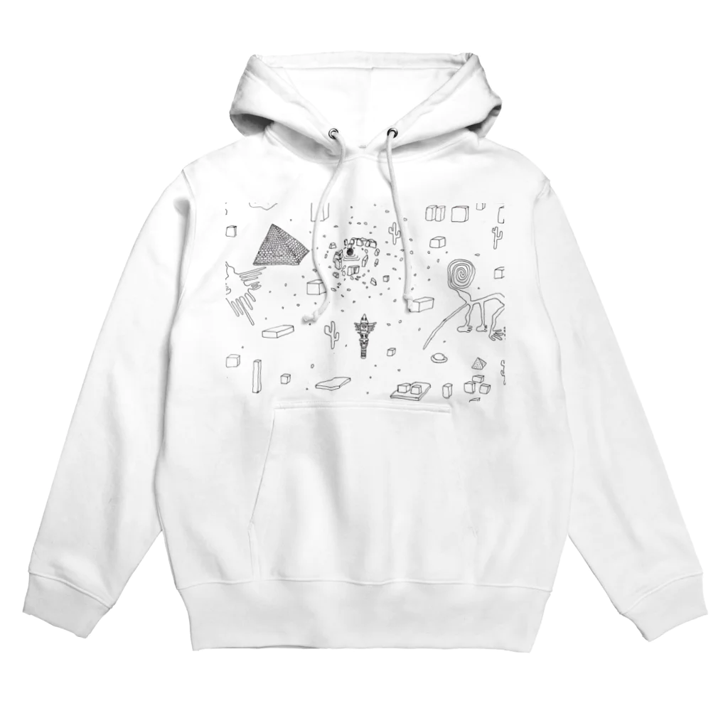 福人ずけの白黒砂漠 Hoodie