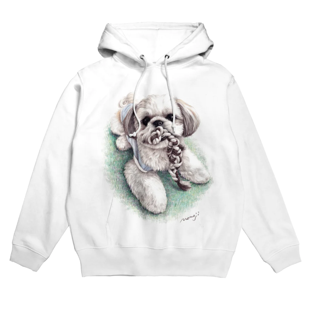 Momojiの犬画のシーズー75 Hoodie