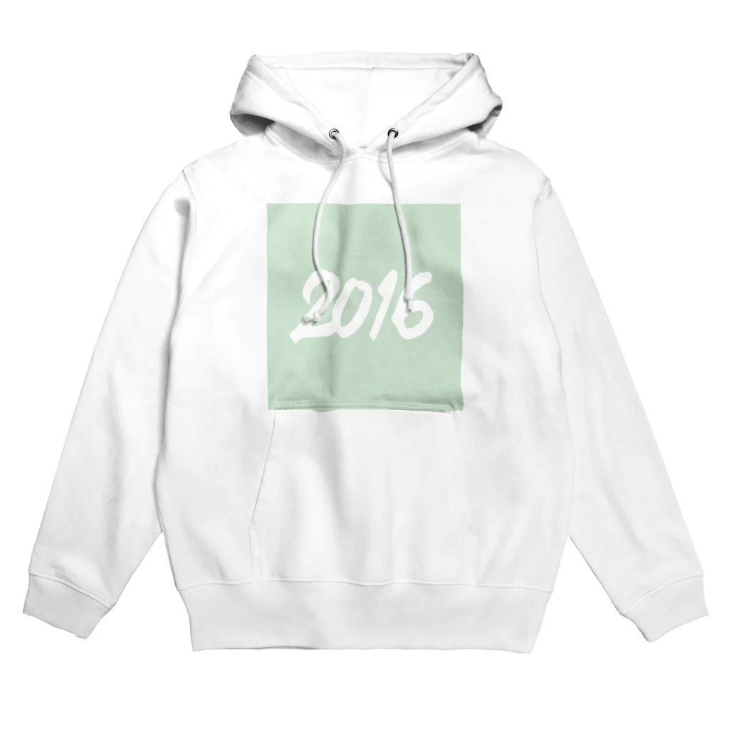 HAPPY 2016の2016正月グッズ SQUARE FRESH GREEN Hoodie