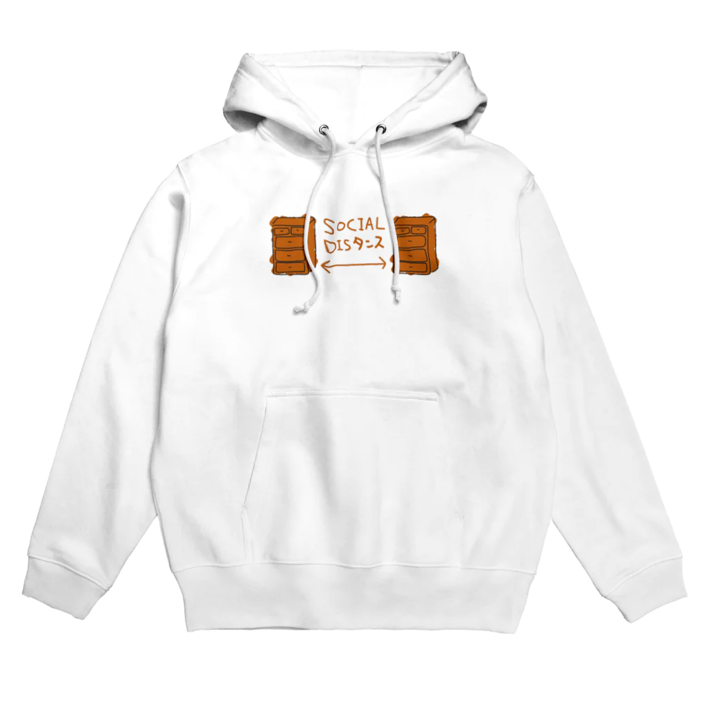 牛のTシャツ屋のSOCIAL DISタンス Hoodie