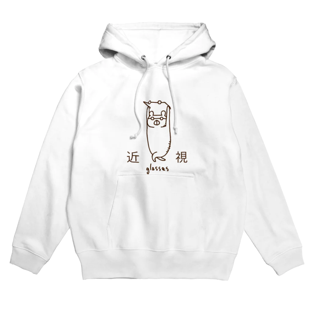 PokuStarの近視のクマ Hoodie